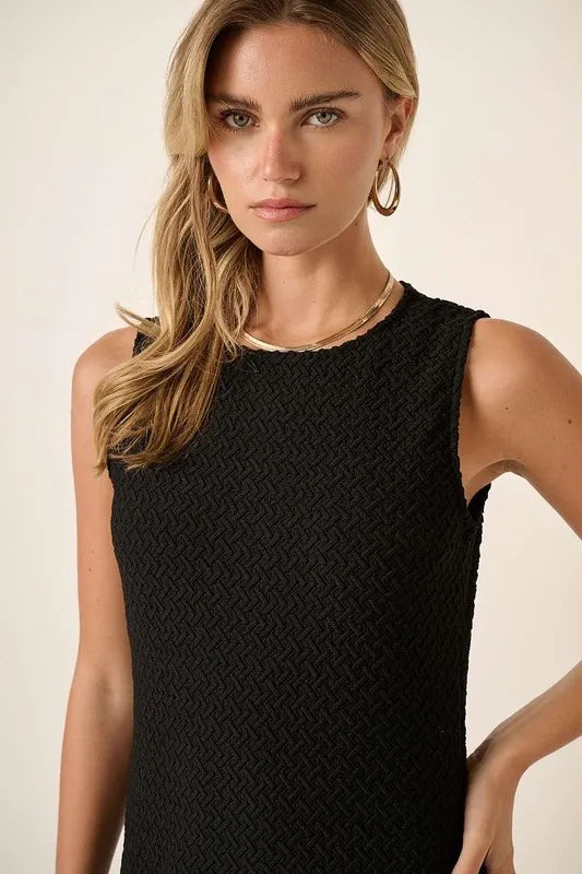 Mittoshop Side Slit Round Neck Sleeveless Dress - Brittney MADE