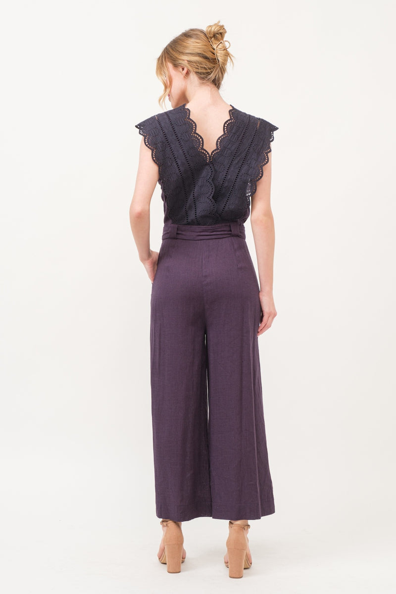 And The Why Laced Surplice Tie Waist Jumpsuit - Brittney MADE