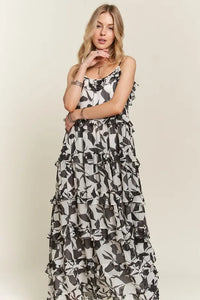 ADORA Ruffled Tiered Scoop Neck Cami Dress - Brittney MADE