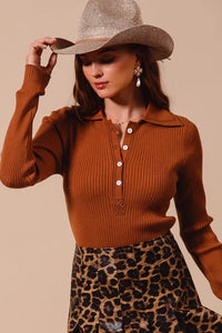 SO ME Stretchy Everyday Rib Knit Top - Brittney MADE