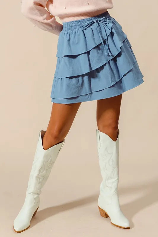 SO ME Asymmetrical Ruffled Game Day Skirt - Brittney MADE