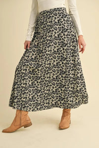 Aemi+Co Leopard Midi Skirt - Brittney MADE