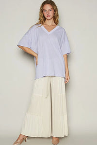 POL V-Neck Half Sleeve T-Shirt - Brittney MADE