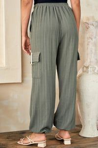 Hailey & Co Textured Rib Cargo Pants - Brittney MADE