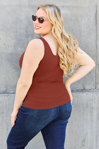 Basic Bae Full Size Square Neck Wide Strap Tank - Brittney MADE