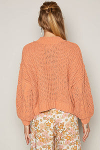 POL Mock Neck Cable Knit Sweater - Brittney MADE