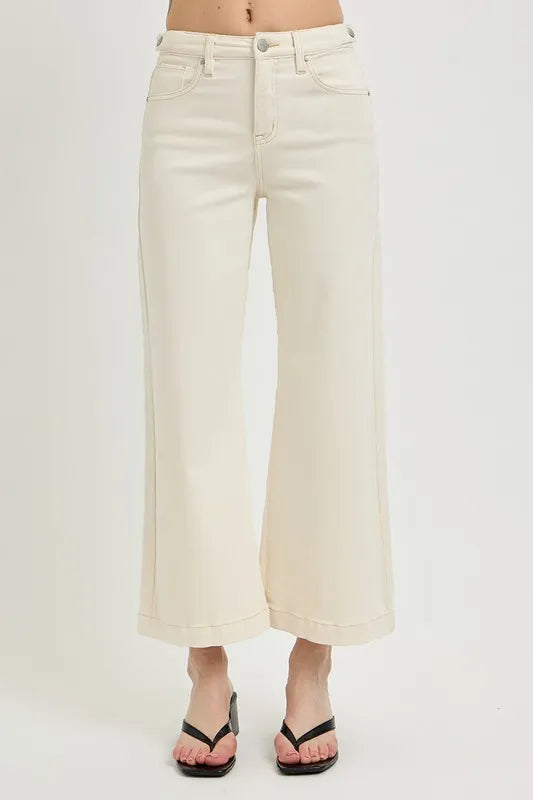RISEN Full Size Tummy Control Cropped Bootcut Jeans Plus Size - Brittney MADE