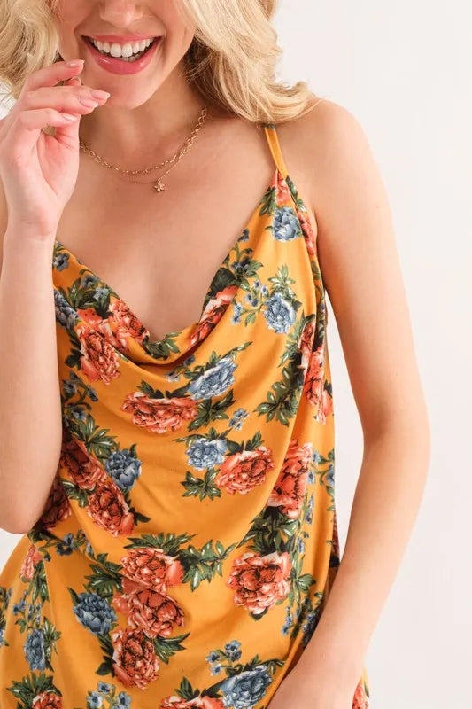 And The Why Floral Printed Casual Tank Top - Brittney MADE