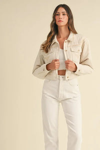 MABLE Embroidered Quilted Cropped Jacket - Brittney MADE