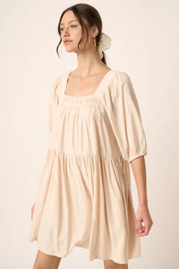 Mittoshop Pintuck Detail Tie Back Mini Dress - Brittney MADE