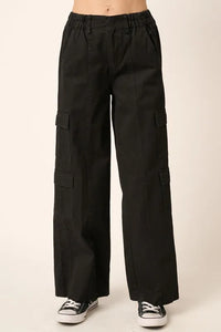 Mittoshop Low Rise Elastic Cover Waistband Cargo Pants - Brittney MADE