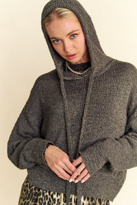 Davi & Dani Drop Shoulder Long Sleeve Hooded Sweater - Brittney MADE