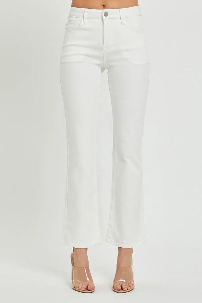 RISEN Full Size Mid Rise Jeans with Pockets - Brittney MADE