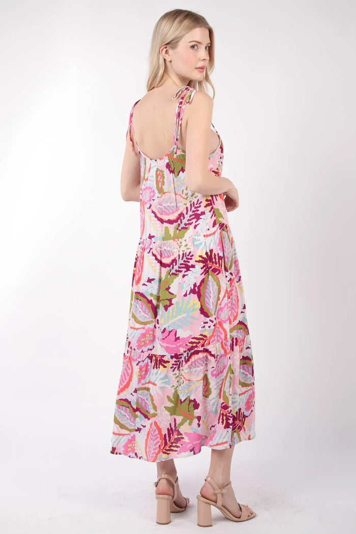 VERY J Tropical Printed Cami Midi Dress - Brittney MADE