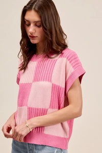 SO ME Check Plaid Casual Sweater Top - Brittney MADE