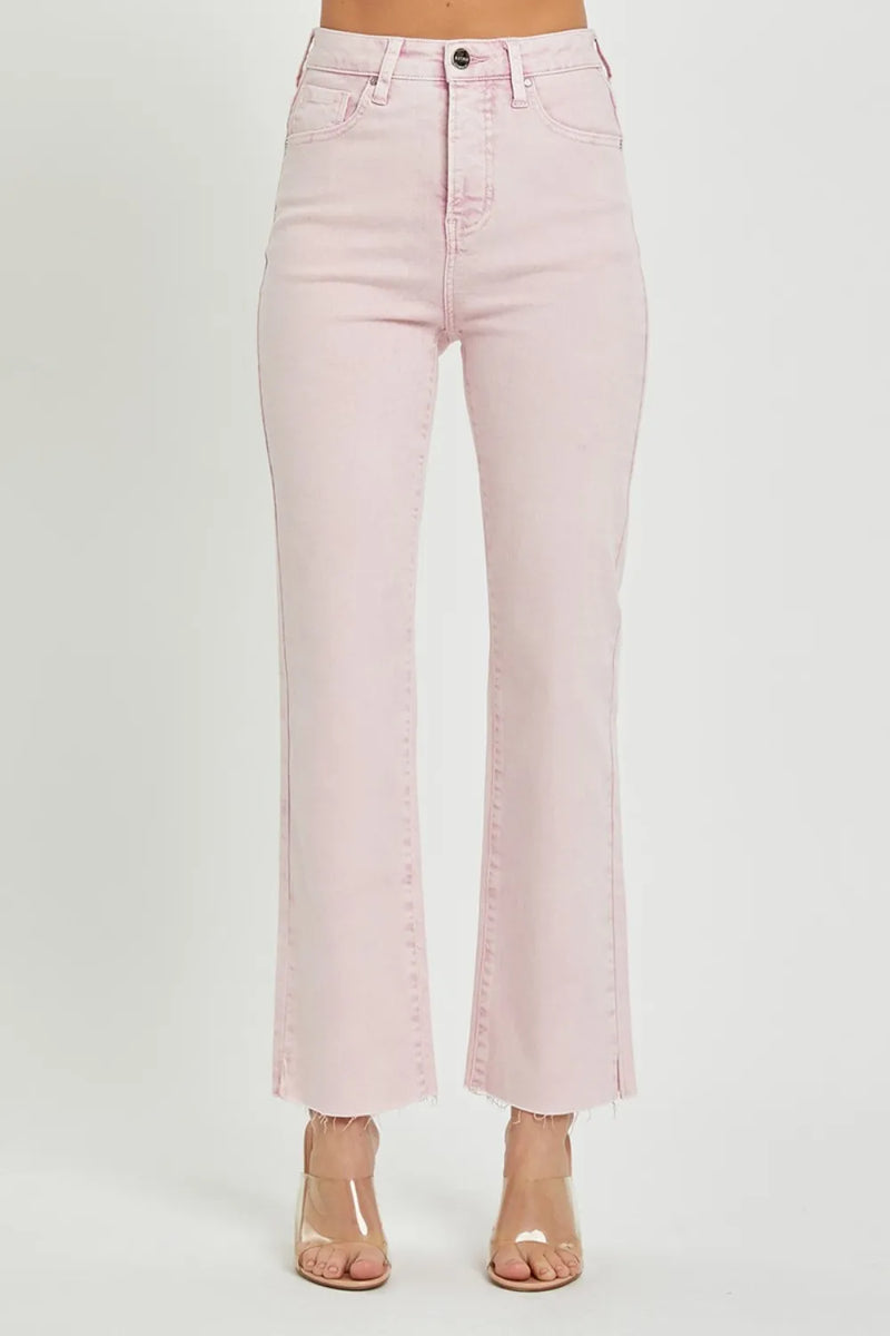 RISEN Full Size High Rise Tummy Control Straight Jeans - Brittney MADE
