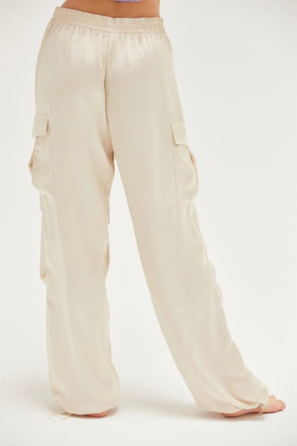 HYFVE Approach Satin Drawstring Hem Cargo Pants - Brittney MADE