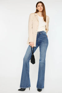 Kancan Cat's Whiskers High Waist Flare Jeans - Brittney MADE
