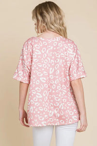 BOMBOM Loose Fit Animal Print Soft Knit Top - Brittney MADE