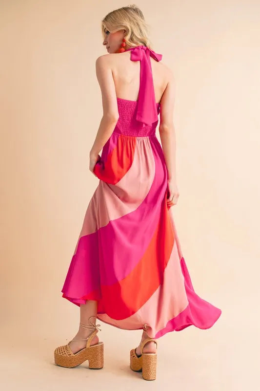 Aemi+Co Color Block Sleeveless Maxi Dress - Brittney MADE