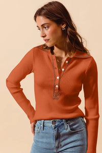 SO ME Stretchy Everyday Rib Knit Top - Brittney MADE