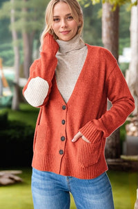Heimish Full Size Long Sleeve V Neck Button Down Cardigan - Brittney MADE