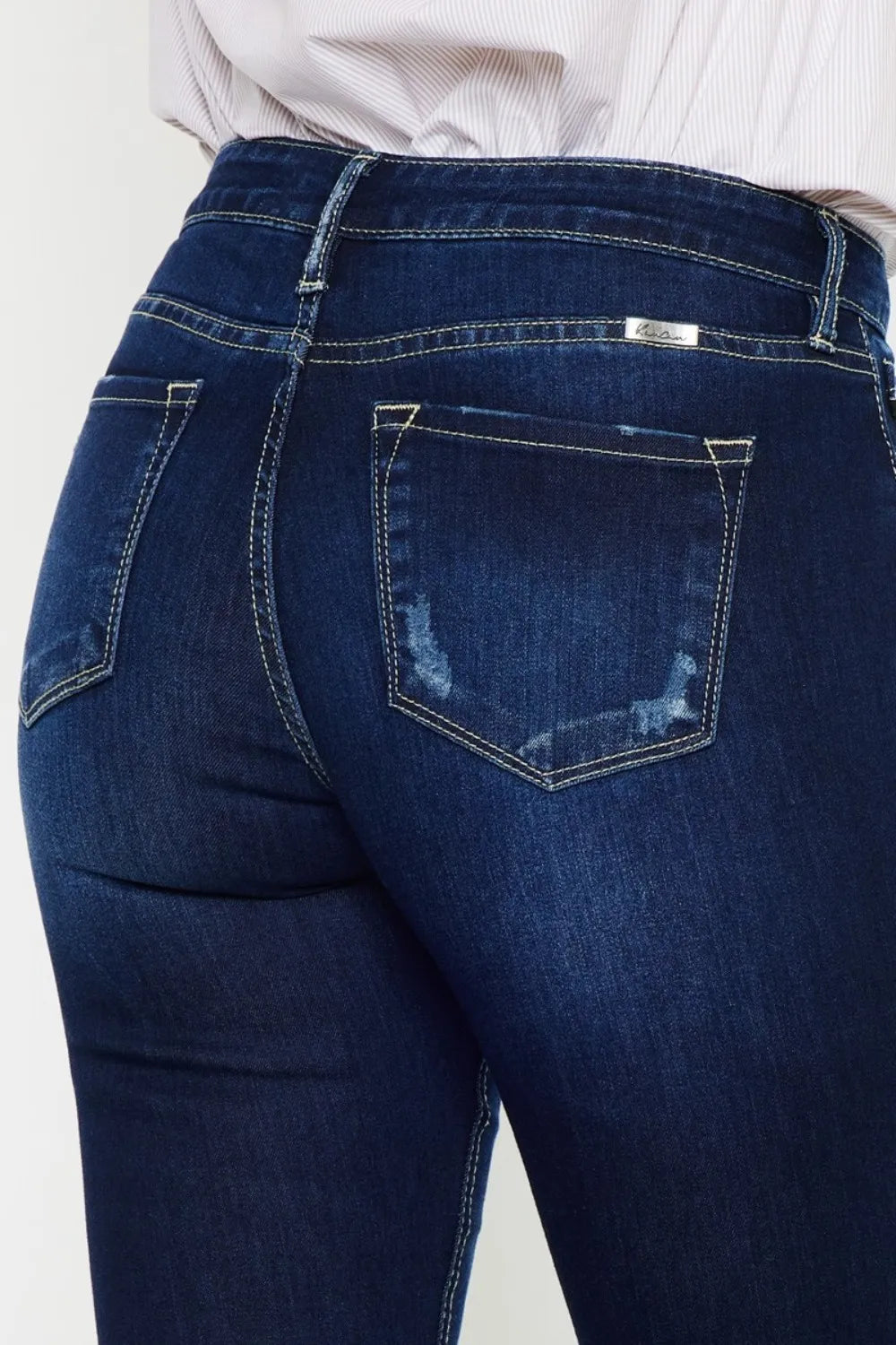 Kancan Mid Rise Slim Flare Jeans - Brittney MADE