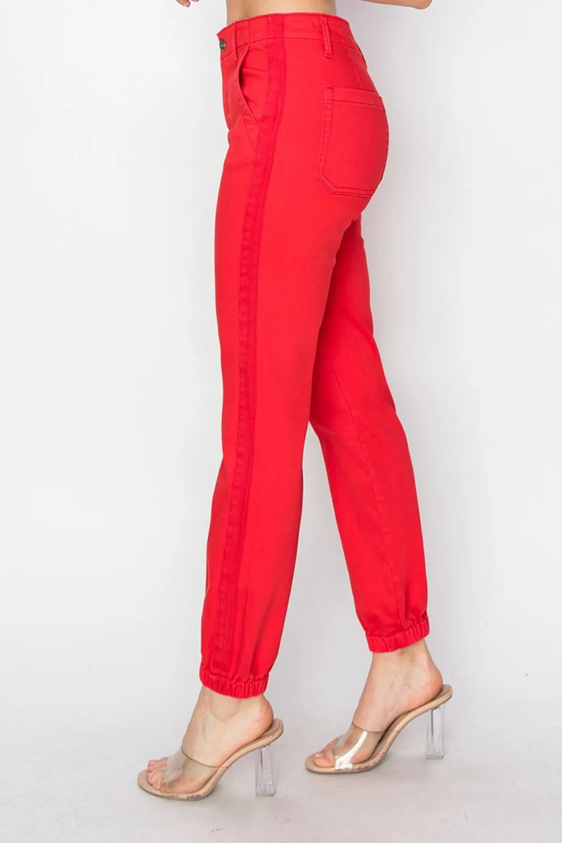 RISEN Full Size High Waisted Jogger Jeans - Brittney MADE