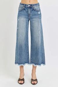 Risen High Rise Cropped Flare Jeans - Brittney MADE