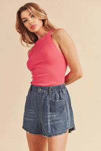 Aemi + Co Ribbed Round Neck Tank - Brittney MADE