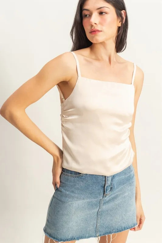 HYFVE Satin Back Tie Detail Cami - Brittney MADE