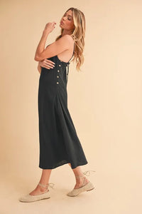Aemi+Co Side Button Midi Cami Dress - Brittney MADE