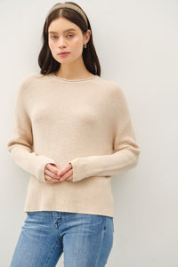 Be Cool Round Neck Long Sleeve Sweater - Brittney MADE
