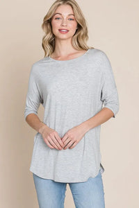 BOMBOM Round Neck Half Sleeve T-Shirt - Brittney MADE