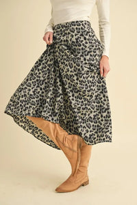 Aemi+Co Leopard Midi Skirt - Brittney MADE