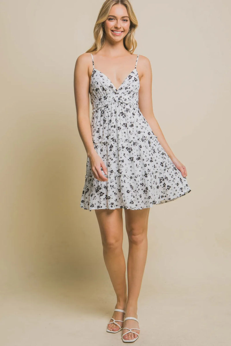 Love Tree Floral Tiered Cami Mini Dress - Brittney MADE