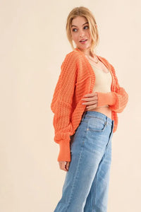 And The Why Fishnet Knitting Bolero Cardigan - Brittney MADE