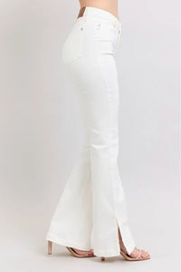 Judy Blue Full Size High Waist Side Slit Slim Bootcut Jeans Plus Size - Brittney MADE