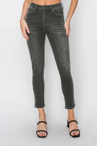 RISEN Full Size High Rise Ankle Skinny Jeans - Brittney MADE