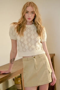 Mittoshop Cargo Mini Skirt with Side Pockets - Brittney MADE