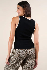 VERY J Blanket Style Sleeveless Knit Tank - Brittney MADE
