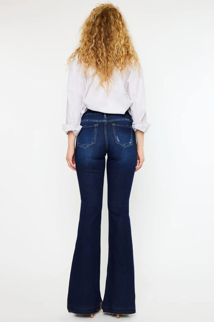 Kancan Mid Rise Slim Flare Jeans - Brittney MADE