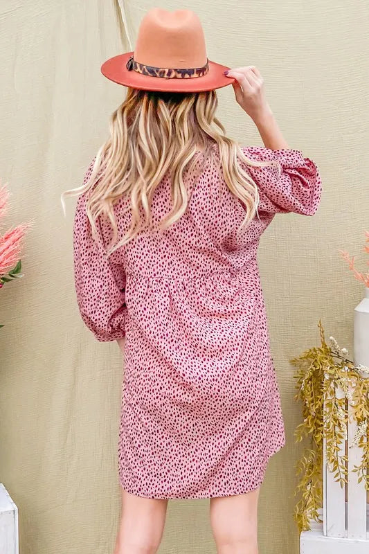 And The Why Leopard Print Baby Doll Mini Dress - Brittney MADE