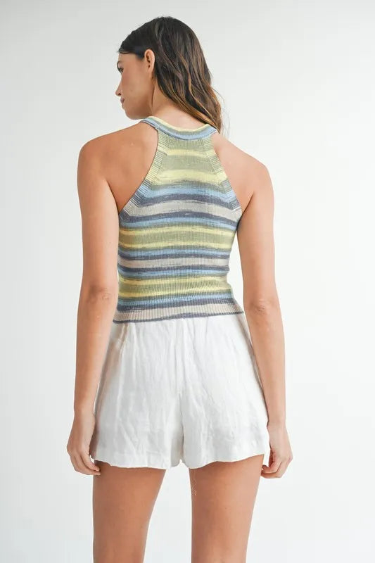 MABLE Space Dye Grecian Neck Knit Cami - Brittney MADE