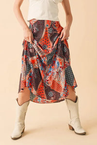Aemi + Co Printed Maxi Skirt - Brittney MADE