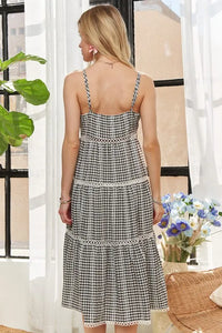 ADORA Gingham Detail Washed Dress - Brittney MADE