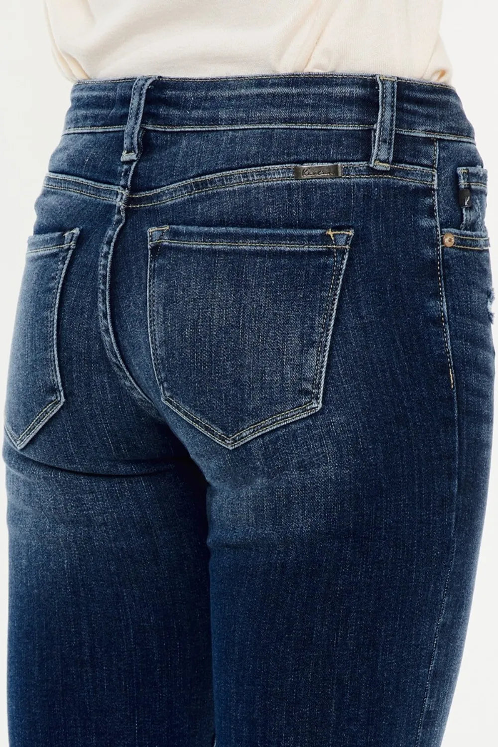 Kancan Mid Rise Button Fly Flare Jeans - Brittney MADE