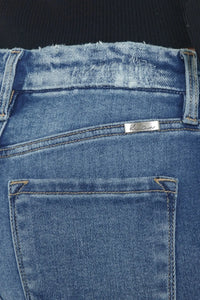 Kancan High Rise Wide Waistband Slim Straight Jeans - Brittney MADE
