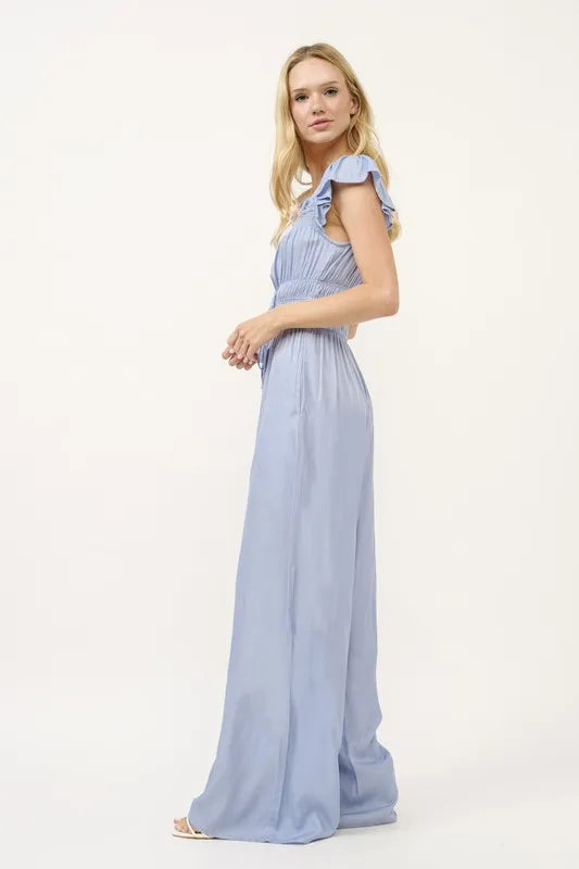 And The Why Ruched Multi Strings Jumpsuit - Brittney MADE