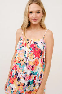 And The Why Tiered Floral Midi Cami Dress with Pockets - Brittney MADE